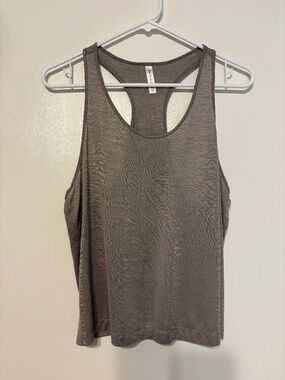 Athleta #566916 Womens Lightweight Sheer Vapor Scoop Racerback Tank Top M Gray
